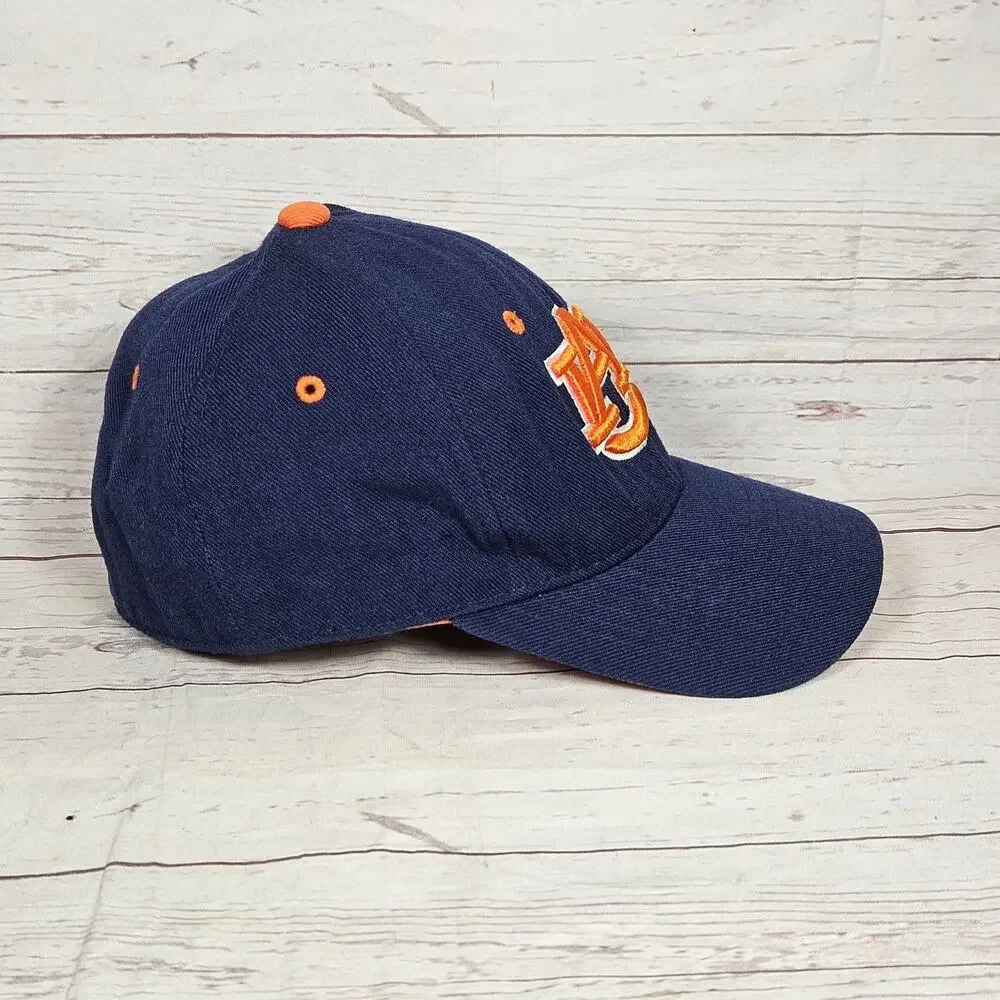 Auburn Hat Zephyr The Z Hat Men's 6 7/8 Navy Orange Fitted Baseball Cap